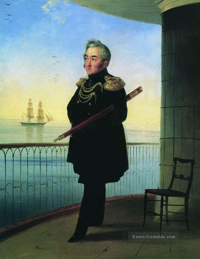 Portrait Admiral mp vice lazarev 1839 Verspielt Ivan Aivazovsky russisch Ölgemälde